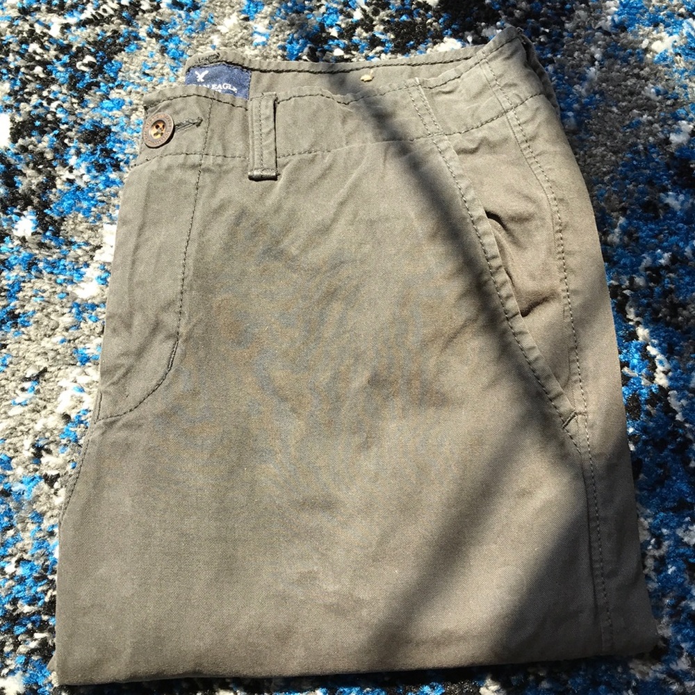 AEO slim straight chinos 30/34 gray-Ish